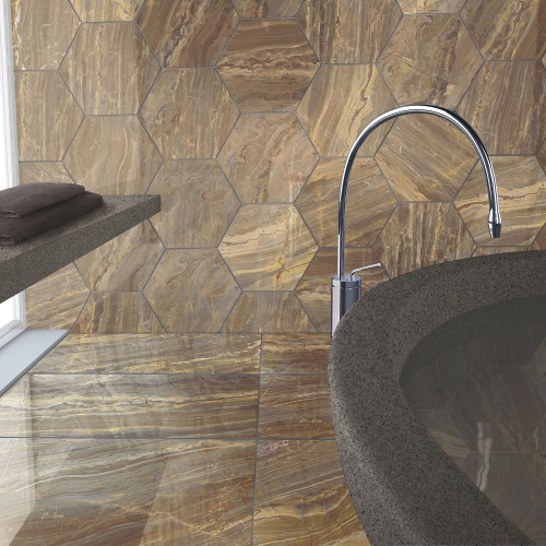 Глазурованный керамогранит Casalgrande Padana Marmoker 2464725 Birimbau Lucido 36SC 59x118 фото 2