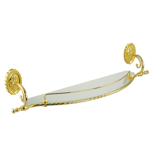 Полка Migliore Edera L65 см, стекло/золото 16946