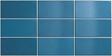 Керамическая плитка Equipe Crackle 25035 Ocean Blue 7.5х15 фото