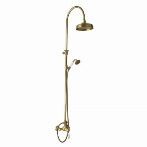 Душевой настенный гарнитур Migliore Oxford (Смеситель для душа термост/колонна/верхний душ/шланг/ручной душ),бронза 31863 фото