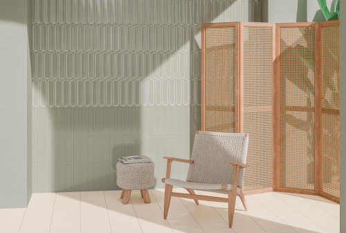 Керамическая плитка WOW Aquarelle 129081 Aquarelle Mint Grey 7,5х30 фото 2