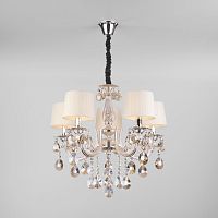 Подвесная люстра Eurosvet 10098/5 серебро/тонированный хрусталь Strotskis фото