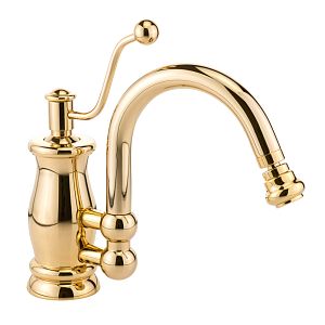 Смеситель для биде Migliore Vivaldi монокомандный, донный клапан "click-clack" с переливом, золото 19543 фото