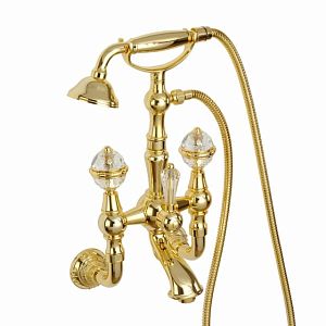 Смеситель для ванны Migliore Cristalia внешний, ручки Crystal, золото 27181 фото