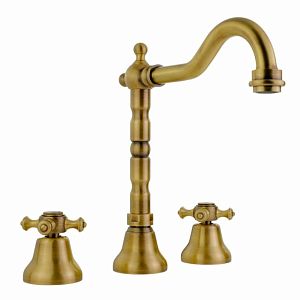 Смеситель для раковины Migliore Prestige излив "змейка", на 3 отверстий, донный клапан "click-clack", бронза 31618 фото