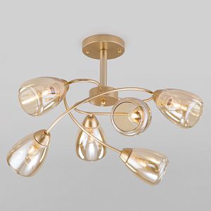 Люстра на штанге Eurosvet 30168/6 матовое золото фото