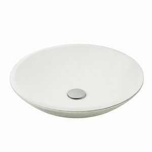 Раковина накладная Migliore Arena круглая D46 см, белая матовая/серебро 31523 фото