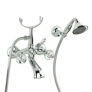 Смеситель для ванны Migliore Korona Crystal внешний, изогнутый, ручки Crystal, хром 27307 фото