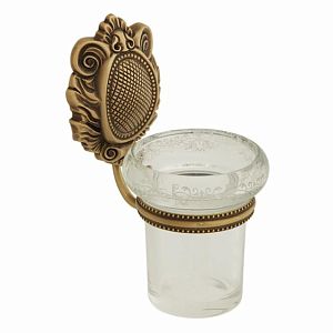Стакан Migliore Cleopatra настенный, стекло прозрачное/бронза 16621 фото