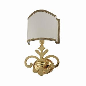 Светильник настенный Migliore Mirella, H37хL21хP13 см, ткань/золото 17337 фото