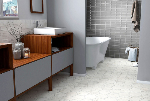 Керамогранит Equipe Carrara 23101 Hexagon Matt 17,5х20 фото 2