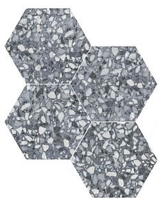 DURSTONE SIX Terazzo Керамогранит Blue 23x27 глазурованный матовый фото