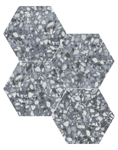 DURSTONE SIX Terazzo Керамогранит Blue 23x27 глазурованный матовый