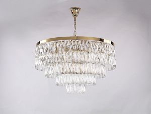 Каскадная люстра Newport 10129+9/C gold фото