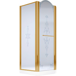 Душевая кабина Migliore Diadema квадратная 90х90хH195 см дверь распашная DX, стекло матовое/декор 22683 фото