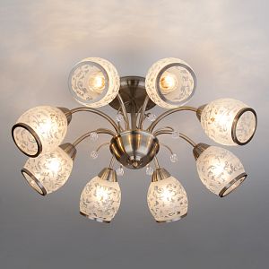 Люстра на штанге Eurosvet 30026/8 античная бронза фото