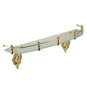 Полка c галереей Migliore Elisabetta L60 см, стекло/золото 17070 фото