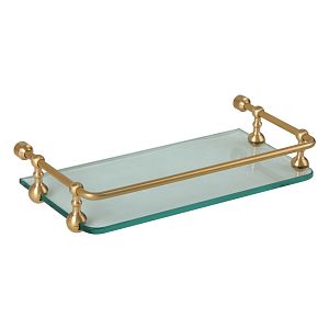 Полка с галереей Migliore Complementi L30х15 см, стекло/бронза 21998 фото