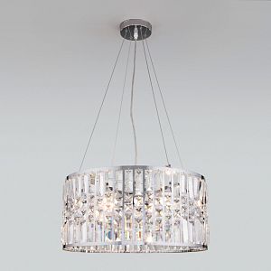 Подвесная люстра Eurosvet 10116/5 хром/прозрачный хрусталь Strotskis фото