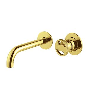 Смеситель для раковины Migliore Reversa скрытого монтажа монокомандный настенный, на 2 отверстий излив L19 см, золото 28201 фото