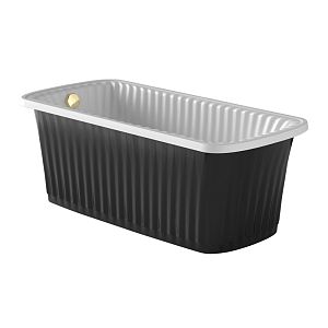 Ванна Migliore Olivia Panello 174x83хH66 см белая, панель черная, слив/перелив золото 24266 фото