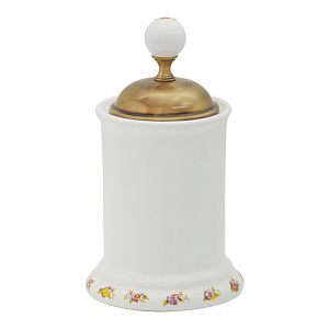 Баночка Migliore Provance высокая H14 см с крышкой, керамика с декором/бронза 17615 фото