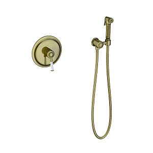 Смеситель встроенный с гигиеническим душем Timo Arisa 5309/02SM антик фото