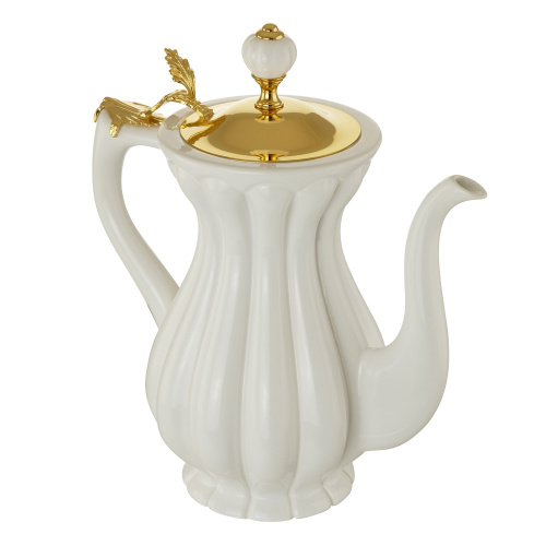 Кувшин Migliore Olivia керамика бел/крышка золото 24923