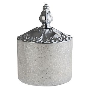 Баночка Migliore Elisabetta высокая, H17 см с крышкой, стекло/хром 17022 фото