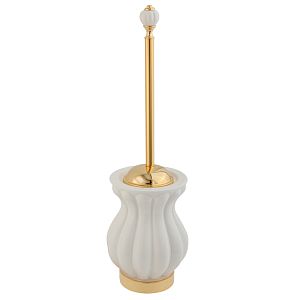 Ершик Migliore Olivia напольный, керамика белая, золото 17455 фото