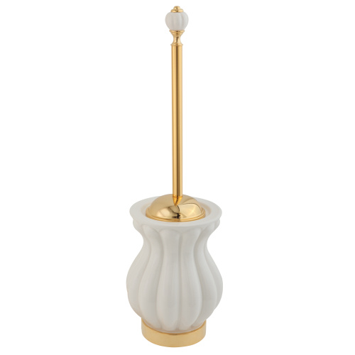 Ершик Migliore Olivia напольный, керамика белая, золото 17455