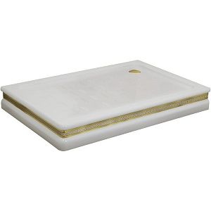 Поддон душевой Migliore, прямоугольный 122х82хH16 см DX, стеклокомпозит, декор 27605 фото