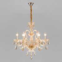 Подвесная люстра Eurosvet 10097/6 золото/тонированный хрусталь Strotskis фото