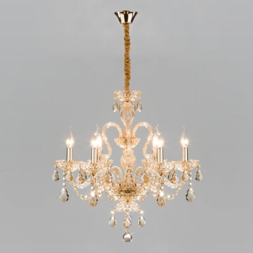 Подвесная люстра Eurosvet 10097/6 золото/тонированный хрусталь Strotskis