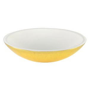 Раковина накладная Migliore Arena круглая D46 см, белая/золото, глянцевая 31565 фото