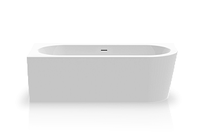 KNIEF Wall Corner R Ванна пристенная с монтажом в левый угол 180х80х60см, с щелевым переливом, цвет: белый со слив-переливом фото