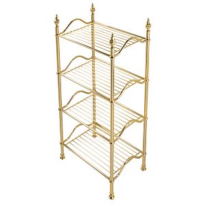 Этажерка Migliore Mirella L50хH107xP34 см, 4 полки-решетки, латунь, золото 26628 фото