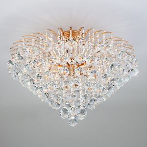 Накладная люстра Eurosvet 3299/9 золото/прозрачный хрусталь Strotskis фото