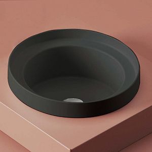 Artceram Fuori Scala Раковина 40 см, без отв,, встраиваемая, без перелива, цвет: черный матовый фото