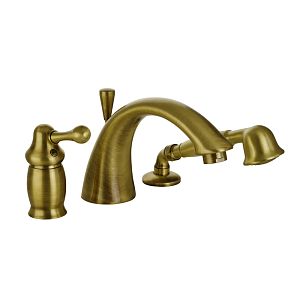 Смеситель на борт ванны Migliore Maya монокомандный, на 3 отверстий, бронза 18914 фото