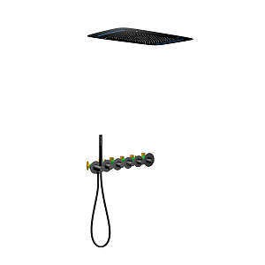 Душевая система встроенная с термостатом Timo Saona SX-2319/03SM черный фото