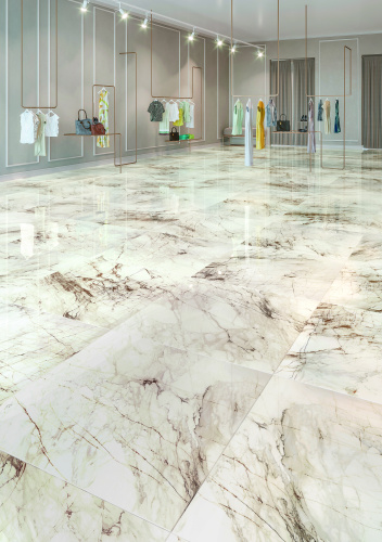 QUA Granite Calacatta Goldie 120x60 бежевый полированная фото 2