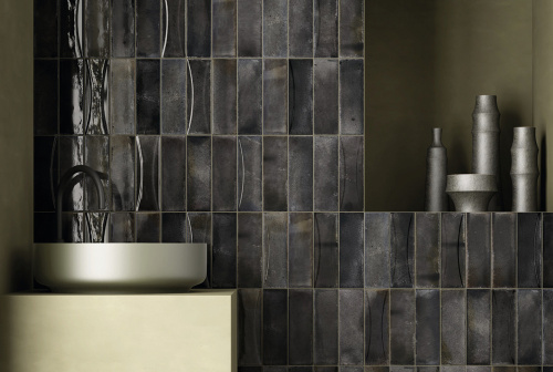 Керамическая плитка Equipe Hanoi 30040 Arco Black Ash 6.5x20 фото 2