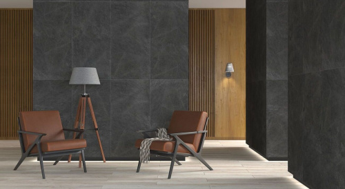 Глазурованный керамогранит YURTBAY Levante Stone Mat Anthracite P30003.6 60х120 фото 2