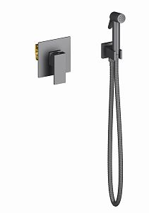 Смеситель встроенный с гигиеническим душем Timo Selene 2089/03SM черный фото