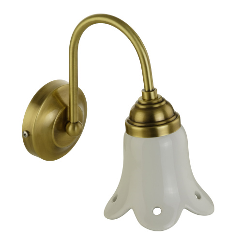 Светильник настенный Migliore Mirella, H20хL10xP20 см, керамика/бронза 17189