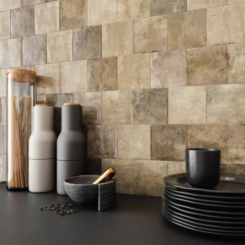 Плитка DNA Tiles Enamel 123080 Square Truffle 12,5x12,5 фото 2