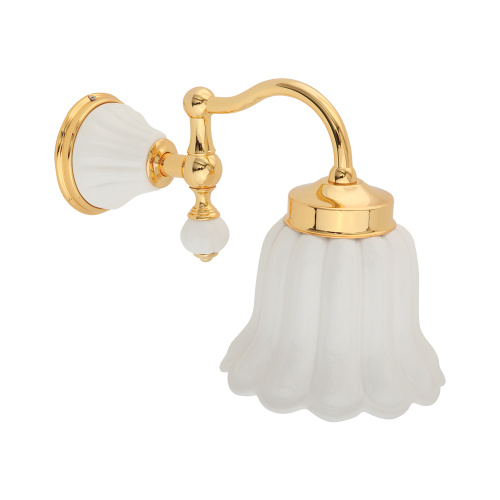 Светильник настенный Migliore Olivia, плафон керамика белая, золото 17473