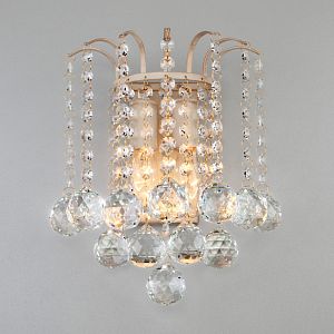 Бра Eurosvet 3299/2 белый с золотом/прозрачный хрусталь Strotskis фото