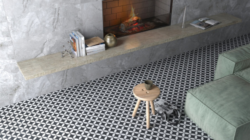 Глазурованный керамогранит YURTBAY Stamp Black Matt S17612.6 20х20 фото 2